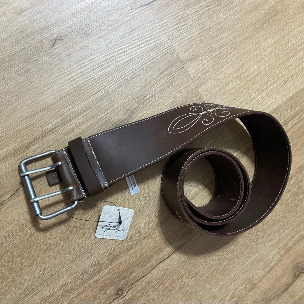 Free People Willow Hip Belt M/L Brown